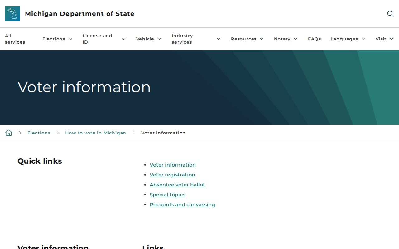 Redford residents directory Michigan voter information search fields